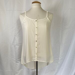 Forever 21 Cream Button-Down Women's tank / M